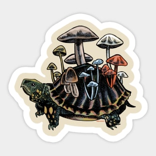 Mushroom Turtle Sticker
